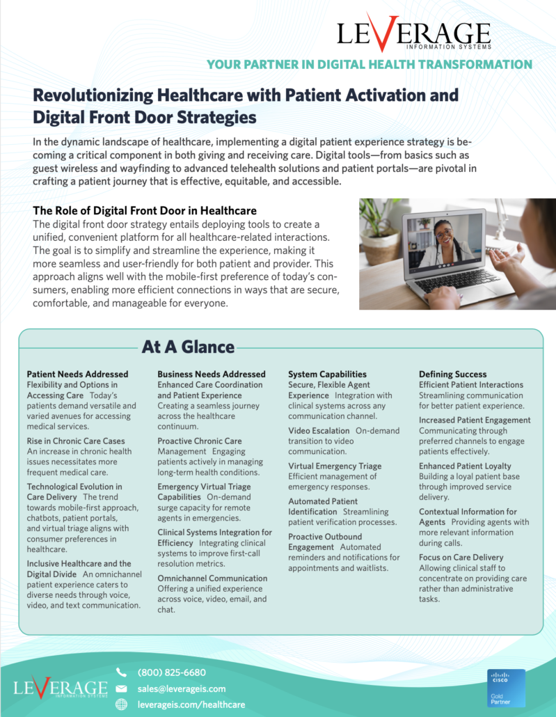 Revolutionizing Healthcare with Patient Activation and Digital Front Door Strategies